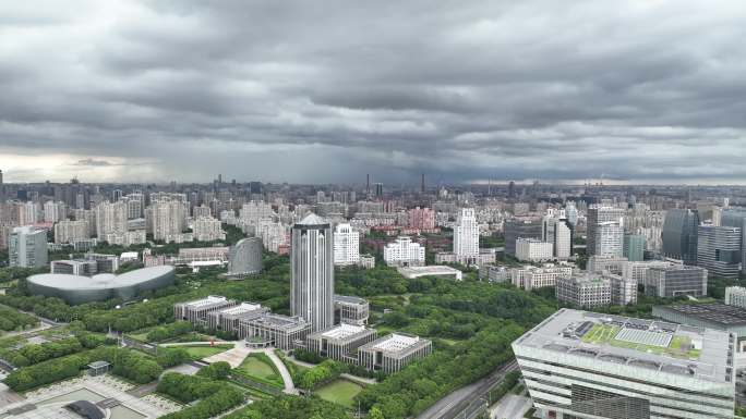 上海图书馆东馆，暴风雨雷暴