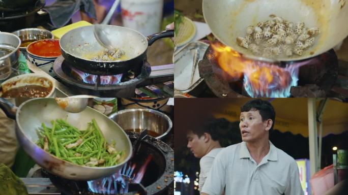 越南街头美食烧烤4k