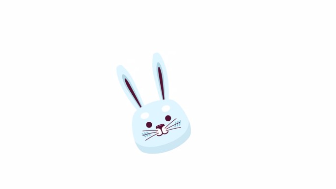 可爱的蓝兔子2D人物动画
