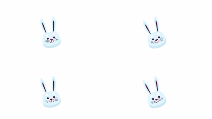 可爱的蓝兔子2D人物动画