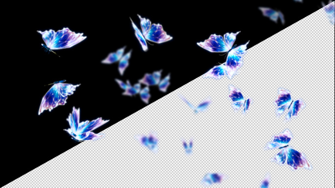 发光粒子蝴蝶飞舞动态-琉璃x4