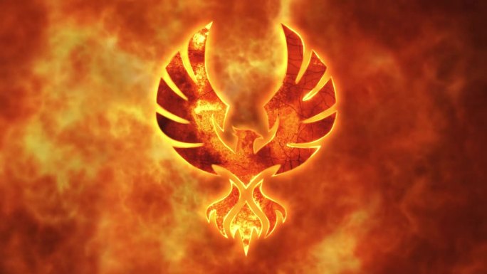 燃烧的火焰凤凰循环-介绍标志背景