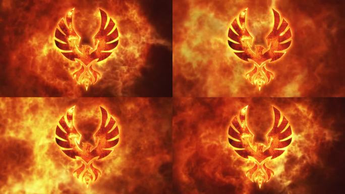 燃烧的火焰凤凰循环-介绍标志背景