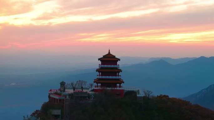 航拍济源王屋山天坛极顶总仙宫