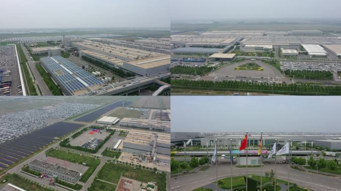 4K航拍中国一汽大众天津分公司基地厂房