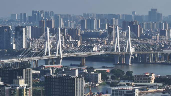 广州洛溪大桥南村万博全貌