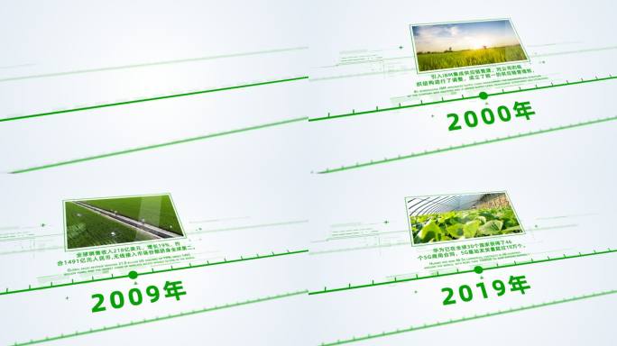 绿色农业环保时间轴图文展示