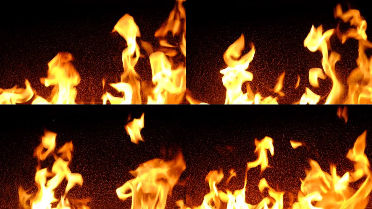 壁炉里燃烧着的火。木头日志。舒适温暖的炉边。砖炉