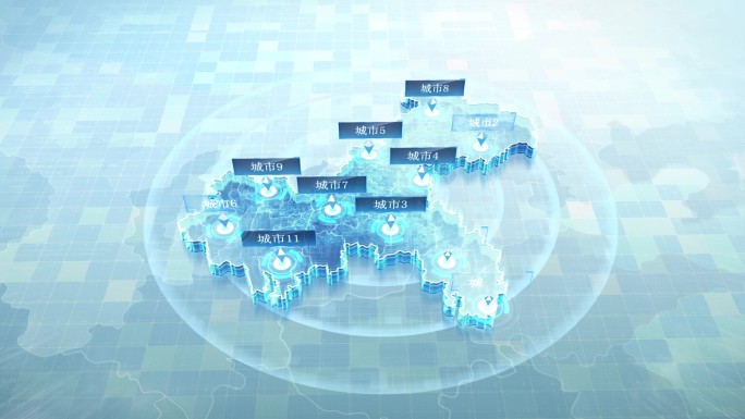 浅色全国各省市科技区位地图 -重庆