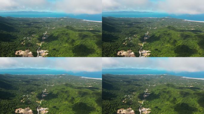 高空全景无人机拍摄的泰国派对岛高地