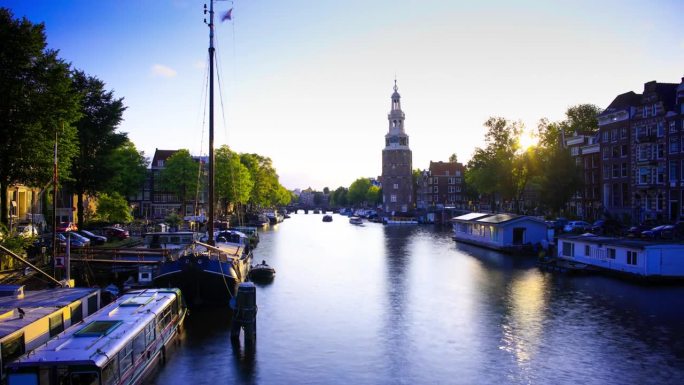 荷兰阿姆斯特丹视频素材船只船舶航海航行