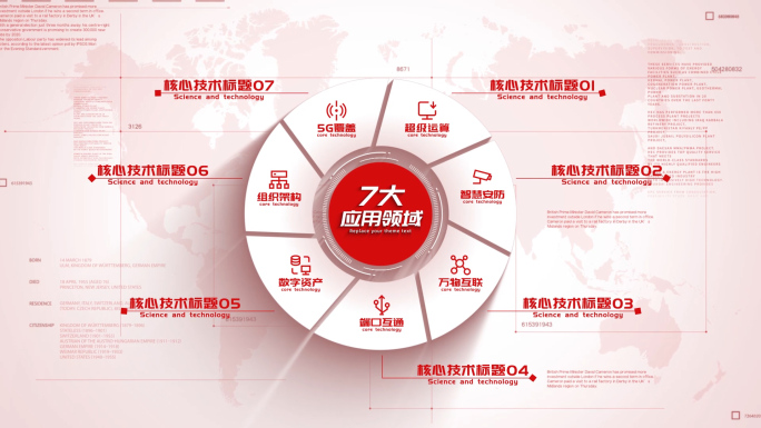 【7项】红色简洁七大项目信息分类介绍
