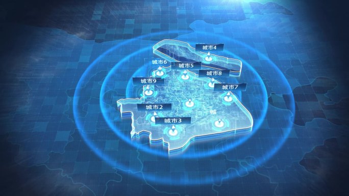 深色全国各省市科技区位地图 -上海