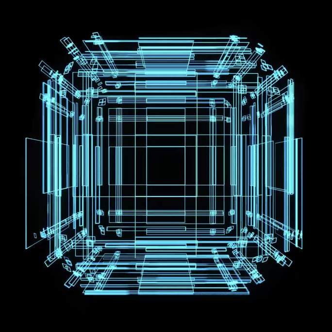 数字网格正方体可循环能量扩散发散1