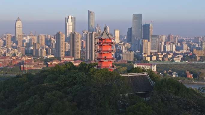 无锡航拍 地标建筑 城市全景 运河 惠山