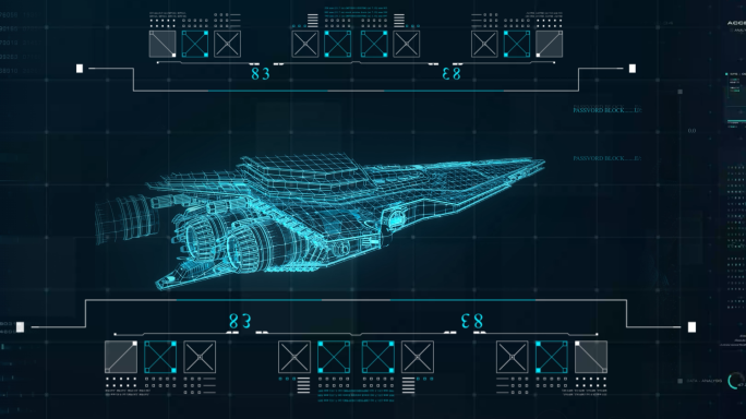 HUD飞船科幻界面