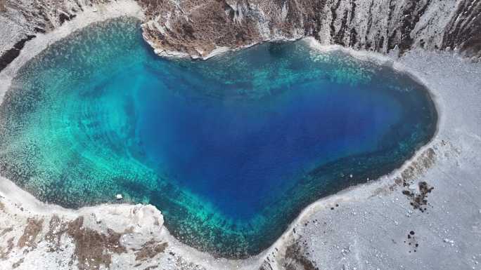 高原湖泊海子航拍