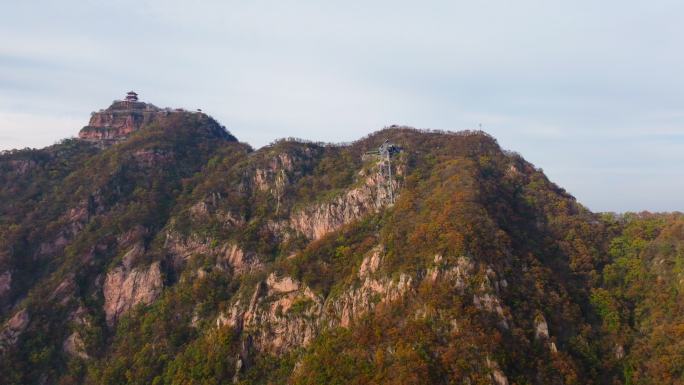 航拍济源王屋山天坛极顶黄昏