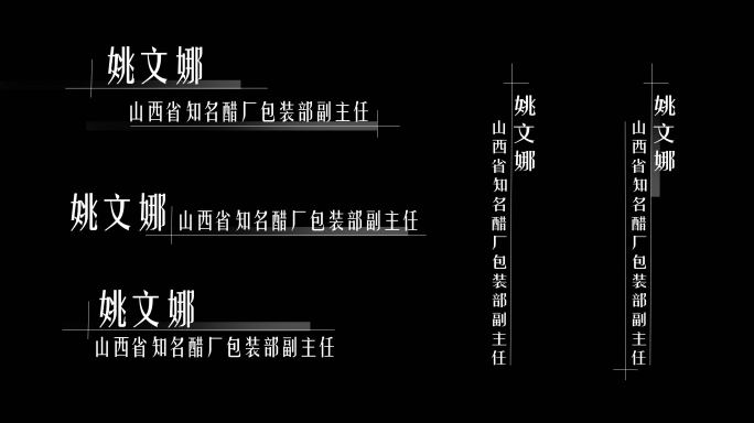 简约科技人名字幕条