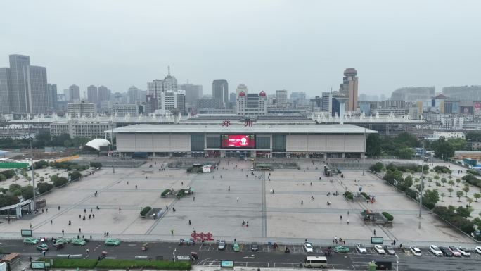 郑州火车站航拍
