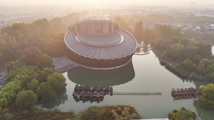 乌镇大剧院 乌镇日出 乌篷船 风景区