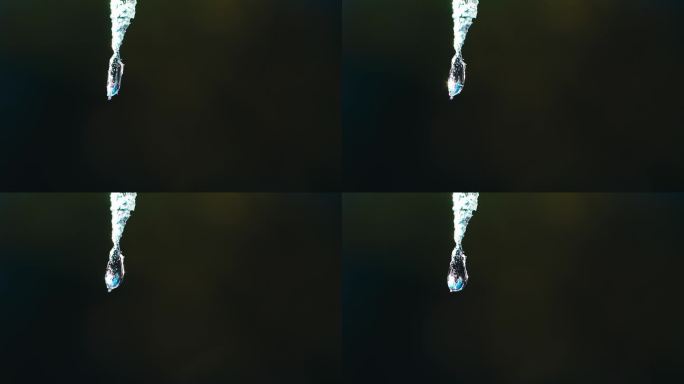 一滴水冰雪融化水滴水-水珠滴落