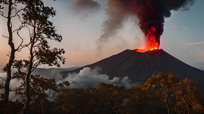 (原创商用)火山 火山爆发