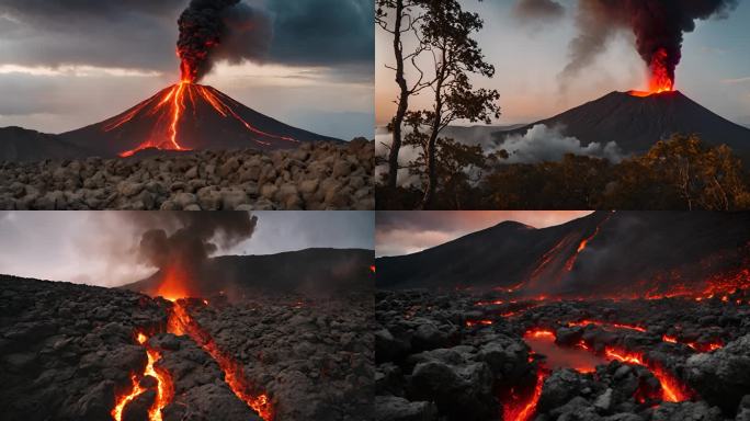 (原创商用)火山 火山爆发