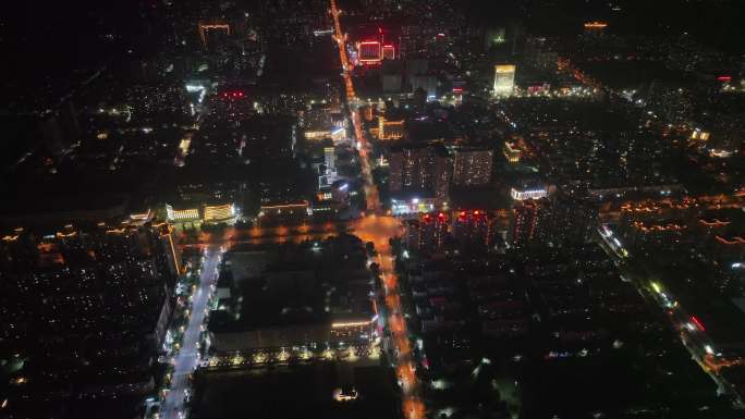 陕西铜川夜景4K航拍