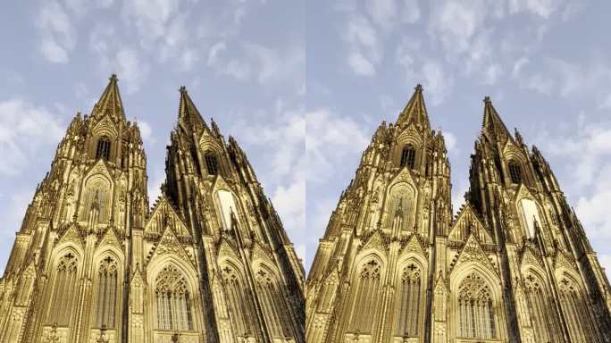 德国科隆大教堂正面全景竖屏