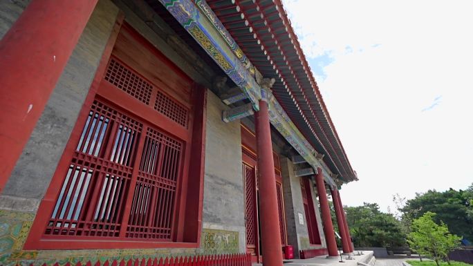 北京古建筑雨后彩虹