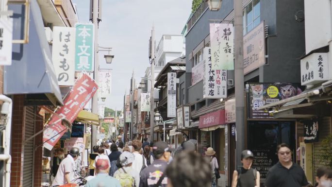 日本的镰仓町街。