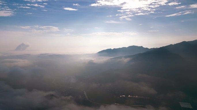 天空云蓝天白云乡村动态云大疆延时视频素材