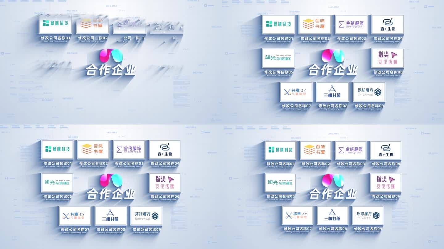 （9）企业九大合作伙伴logo墙