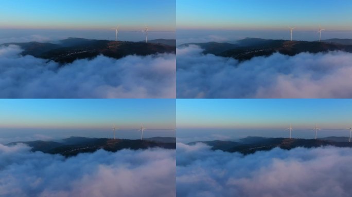 风车 云海 红叶 太行山 泽州 李寨