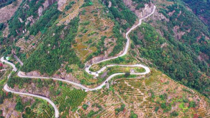 临海涌泉，涌泉蜜桔原产地，盘山公路