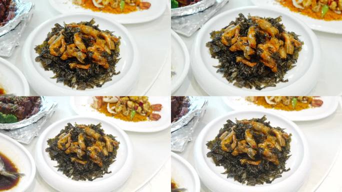 海苔大虾菜品