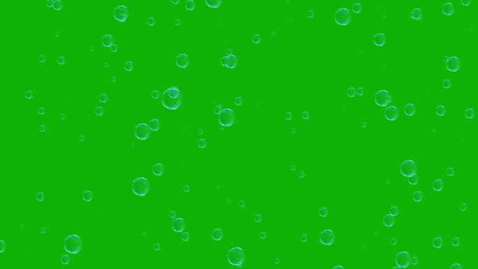 下降肥皂泡效果上升(色度键)。4 k动画。