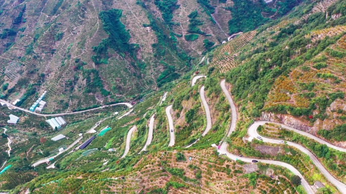 临海涌泉，涌泉蜜桔原产地，盘山公路