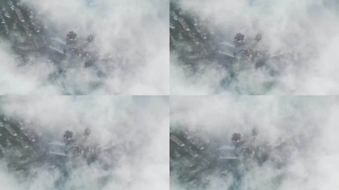 大雾中的城市航拍（重庆北碚）4