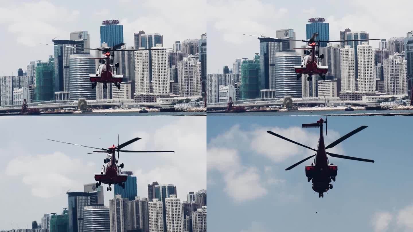 香港政府飞行服务队直升机起降