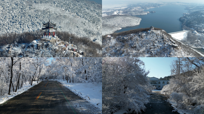 雪景雪后棋盘山4K素材