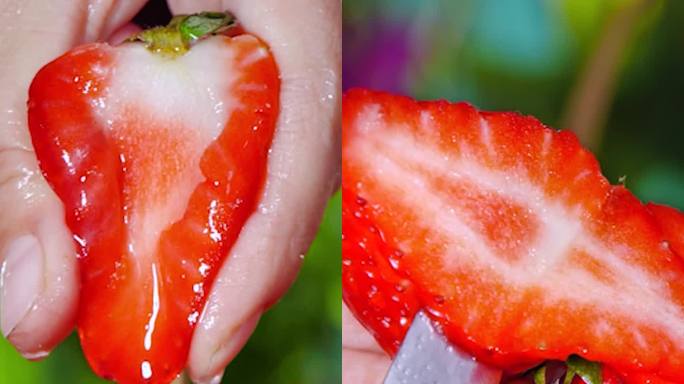 草莓旋转 整颗草莓