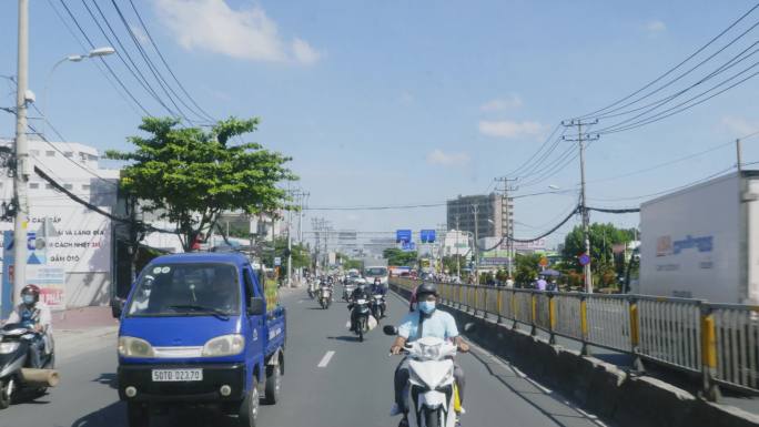 东南亚摩托车电动车街景4k