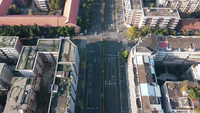 四川成都成华区一环路东一二段城市风景航拍