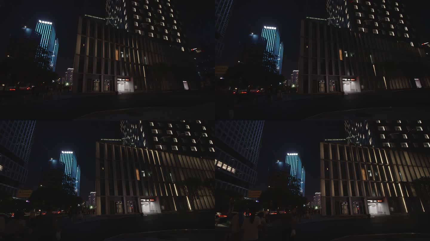 城市街道建筑夜景灯光