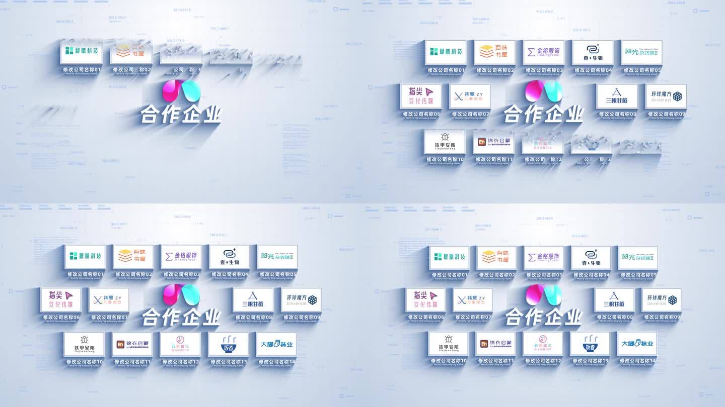 （14）企业十四大合作伙伴logo墙