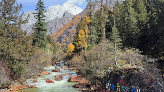 四姑娘山山峰 雪山山峰