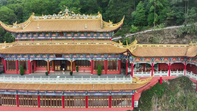 东莞大岭山观音山寺庙片头4k航拍