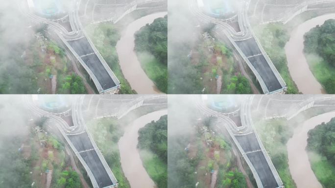 大雾中的城市航拍（重庆北碚）9